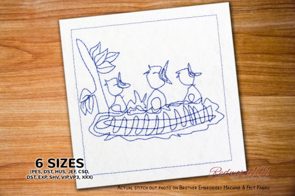 Baby Bird Chirping in Nest: Embroidery Review