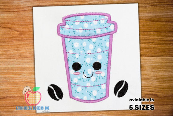Coffee Cup Applique for Holiday Embroidery