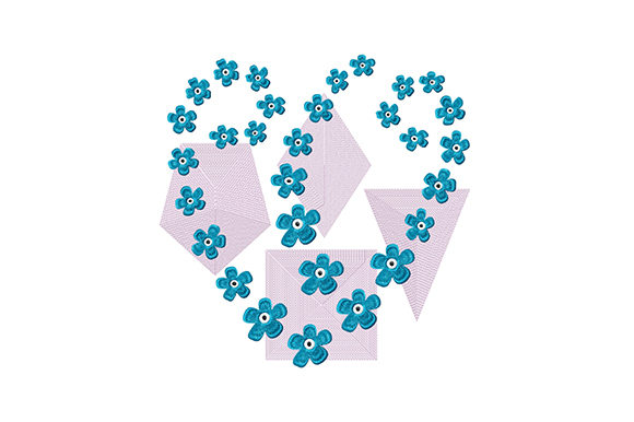 Review: Blue Flowers and Geometric Shapes Embroidery