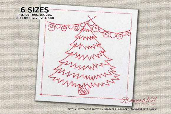 Review: Decorative Christmas Tree Redwork for Business Merch