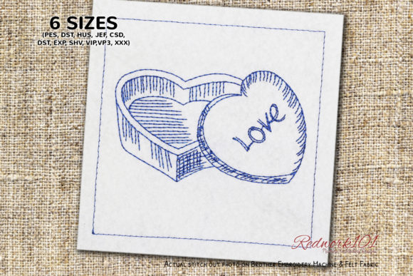 Review: Love Gift Box Lineart Design