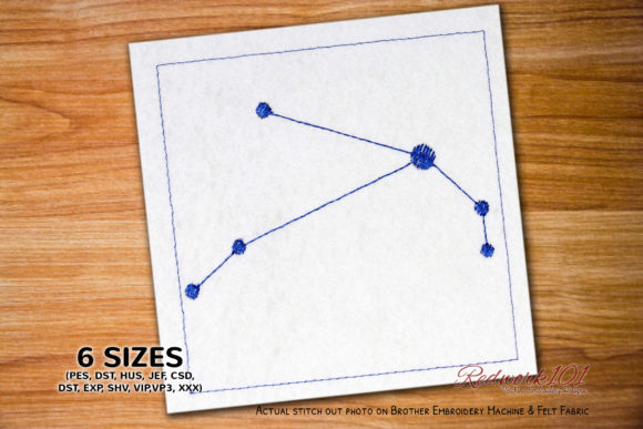 Reviewing Aries Star Constellation Redwork for Etsy