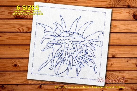 Reviewing Bee Balm Flower Redwork for Personalized Gifts