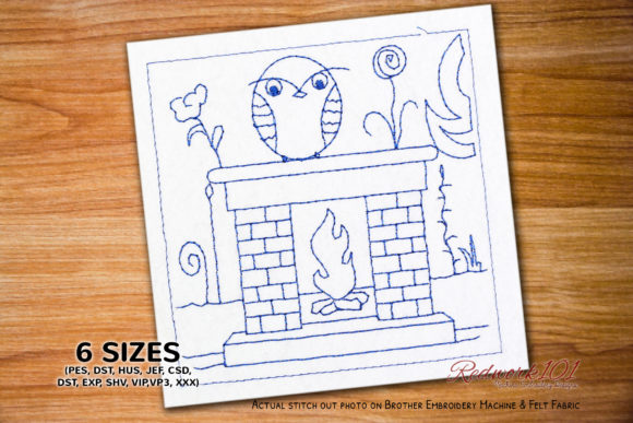 Reviewing Fireplace with Owl Redwork for Holiday Sales