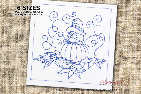 Reviewing Pumpkin Halloween Guard Redwork for Boutique Sweatshirts